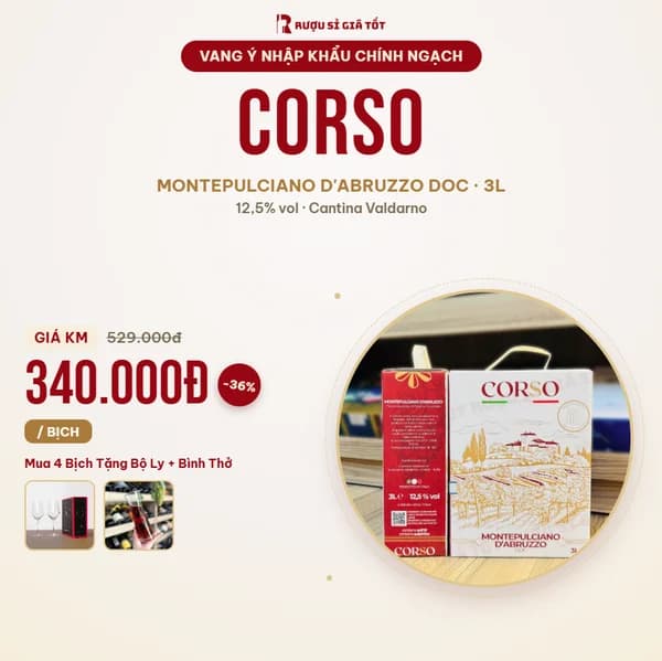 Vang bịch Corso Montepulciano 3L